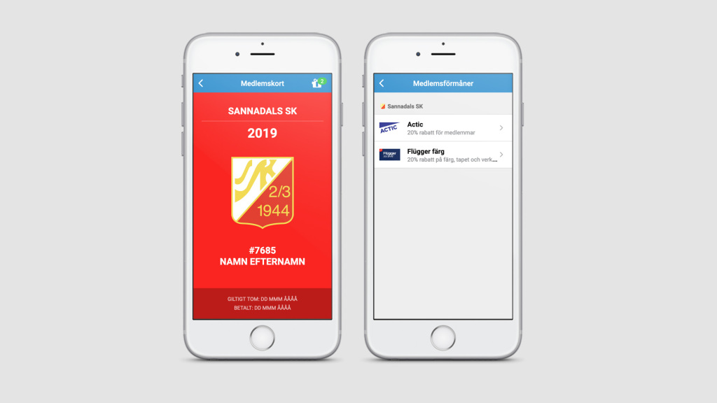Digitalt medlemskort med medlemsförmåner