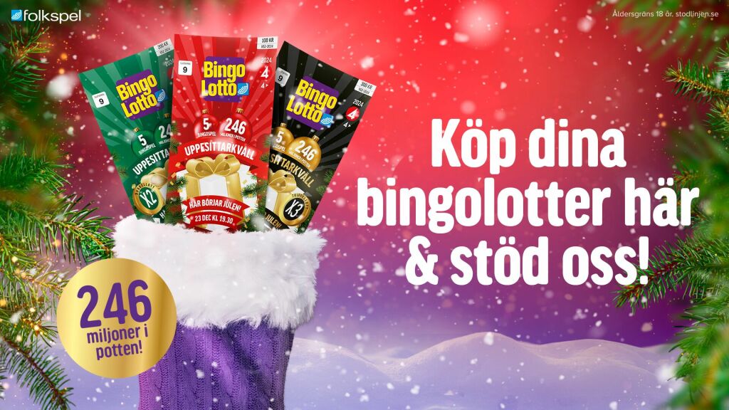 Köp din bingolott till Uppesittarkvällen från Sannadals SK